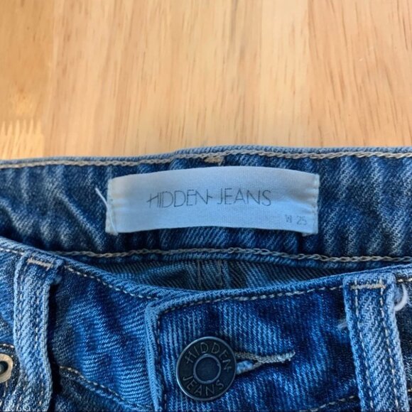 Hidden Jeans Two Tone Distressed Raw Hem Jeans Size 25 - Picture 7 of 14